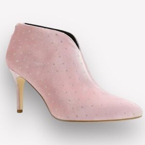 Size 6 Allegra‎ K Women’s V Shaped Cutout Pointed Toe Stiletto Heel Ankle Boots